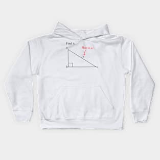 Find x. Here it is! Kids Hoodie